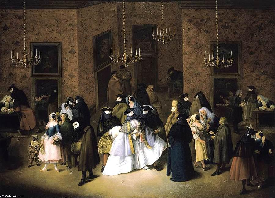 Wikioo.org - The Encyclopedia of Fine Arts - Painting, Artwork by Pietro Longhi - The Ridotto in Venice