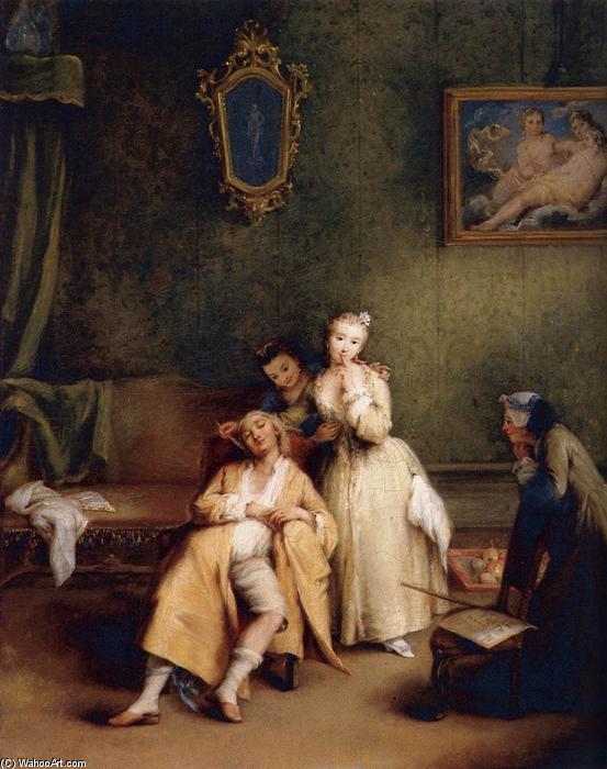 Wikioo.org - The Encyclopedia of Fine Arts - Painting, Artwork by Pietro Longhi - The Tickle