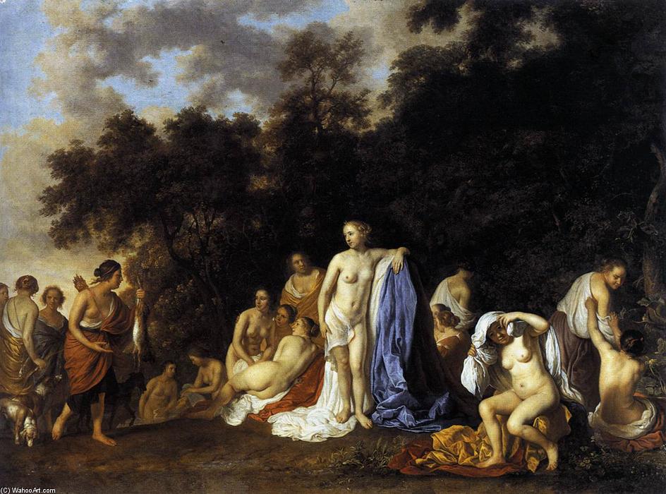 Wikioo.org – L'Encyclopédie des Beaux Arts - Peinture, Oeuvre de Jacob Van Loo - Diane et ses nymphes