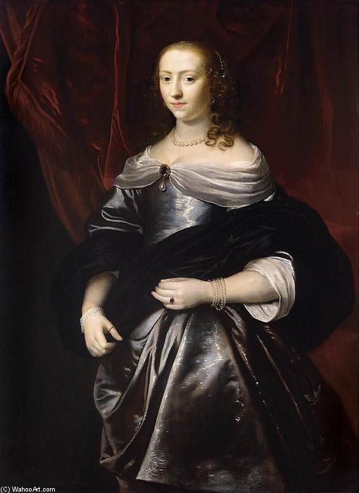 Wikioo.org - The Encyclopedia of Fine Arts - Painting, Artwork by Jacob Van Loo - Portrait of Lucretia Boudaen