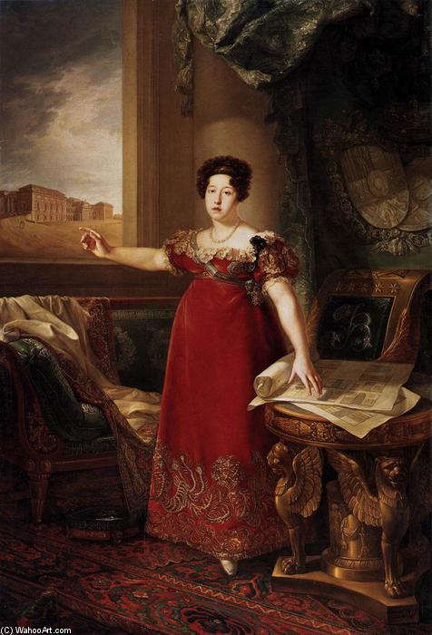 WikiOO.org - Encyclopedia of Fine Arts - Målning, konstverk Bernardo López Y Piquer - Queen Maria Isabel de Braganza
