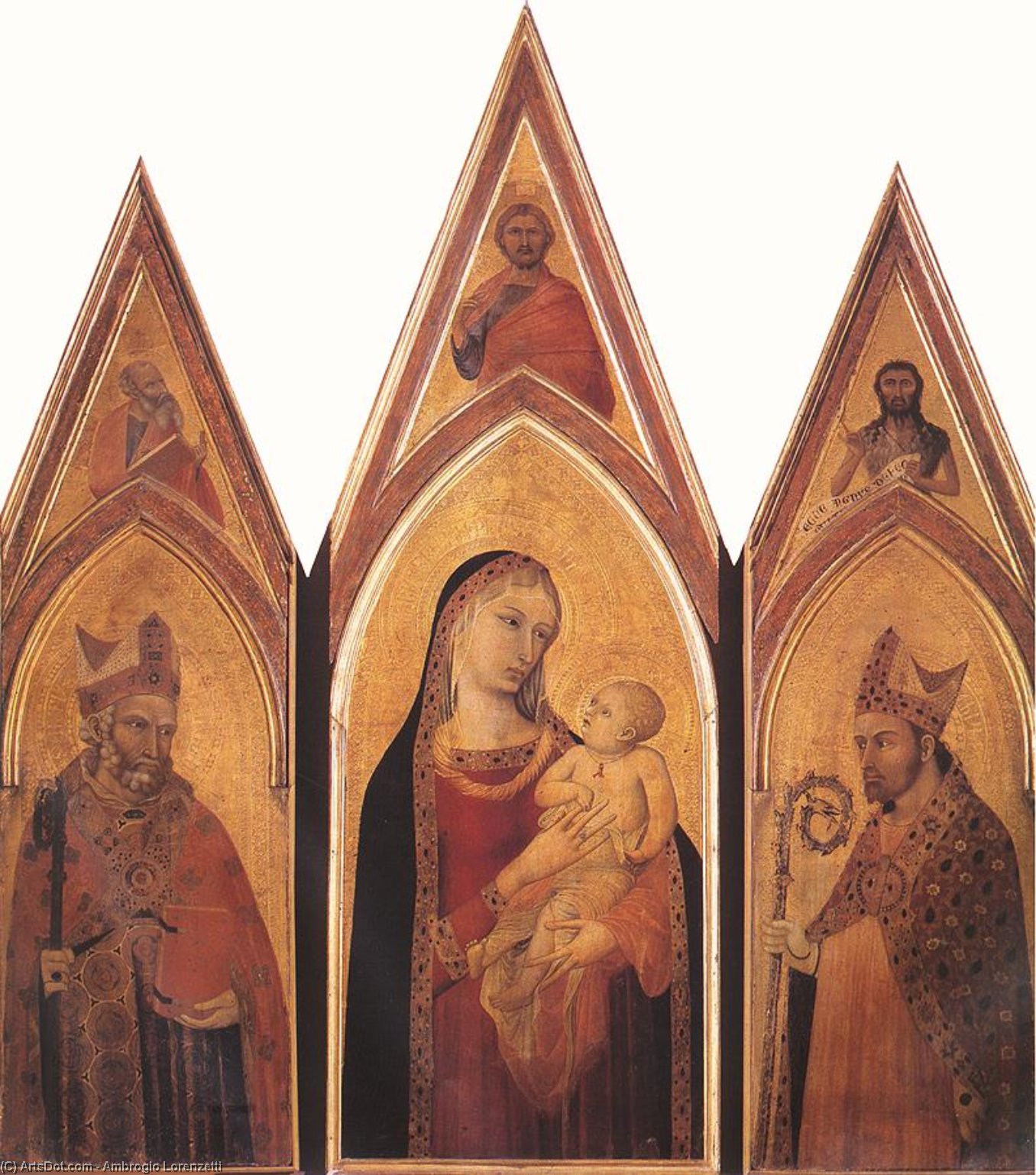 Wikioo.org – L'Enciclopedia delle Belle Arti - Pittura, Opere di Ambrogio Lorenzetti - pala d'altare di san Procolo