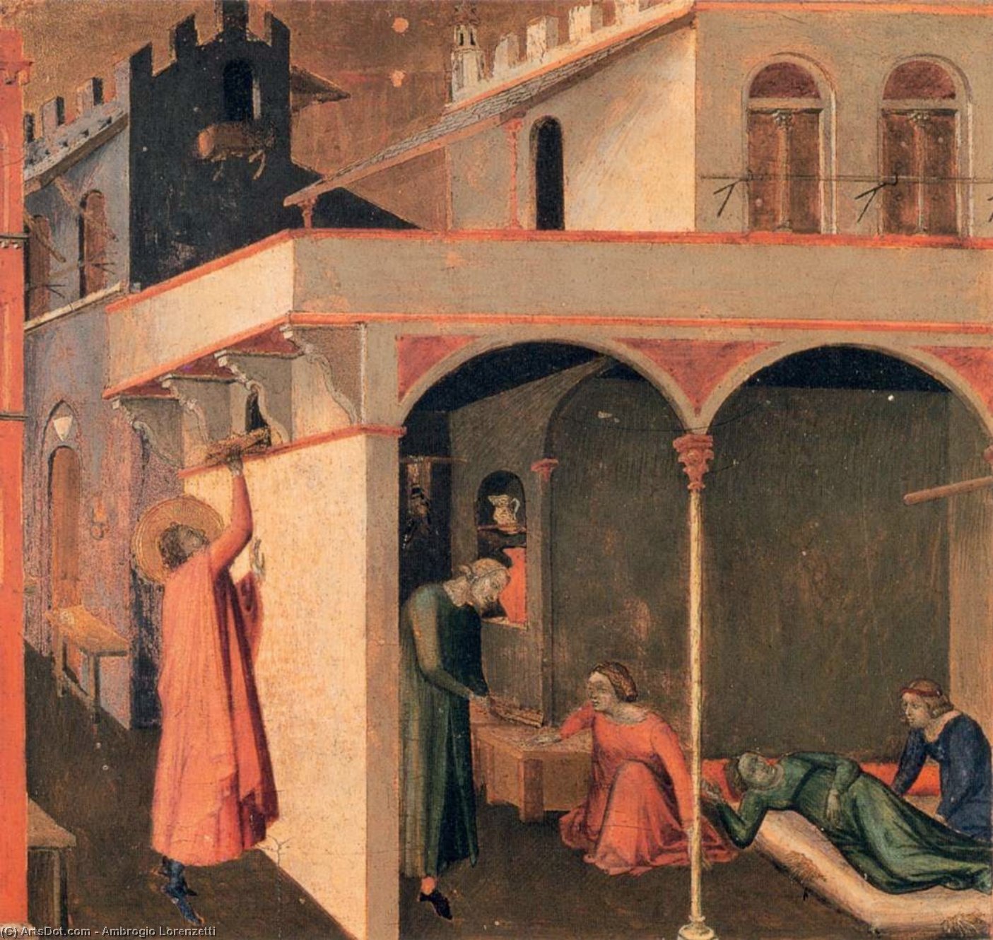 Wikioo.org – L'Enciclopedia delle Belle Arti - Pittura, Opere di Ambrogio Lorenzetti - Scene di la vita di san nicola ( 11 )