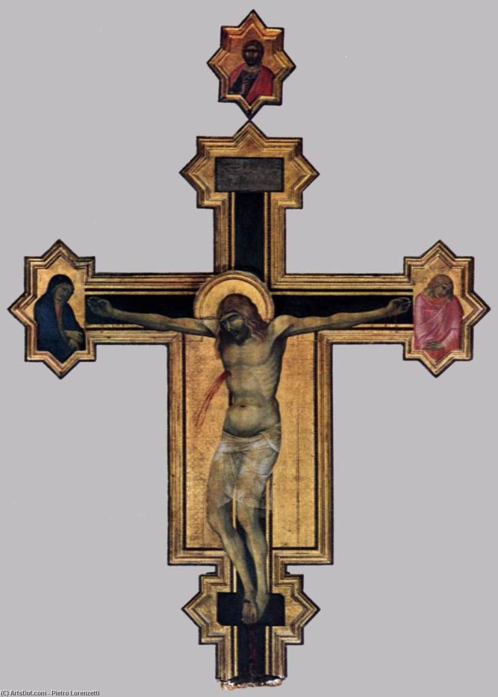WikiOO.org - Encyclopedia of Fine Arts - Schilderen, Artwork Pietro Lorenzetti - Crucifix