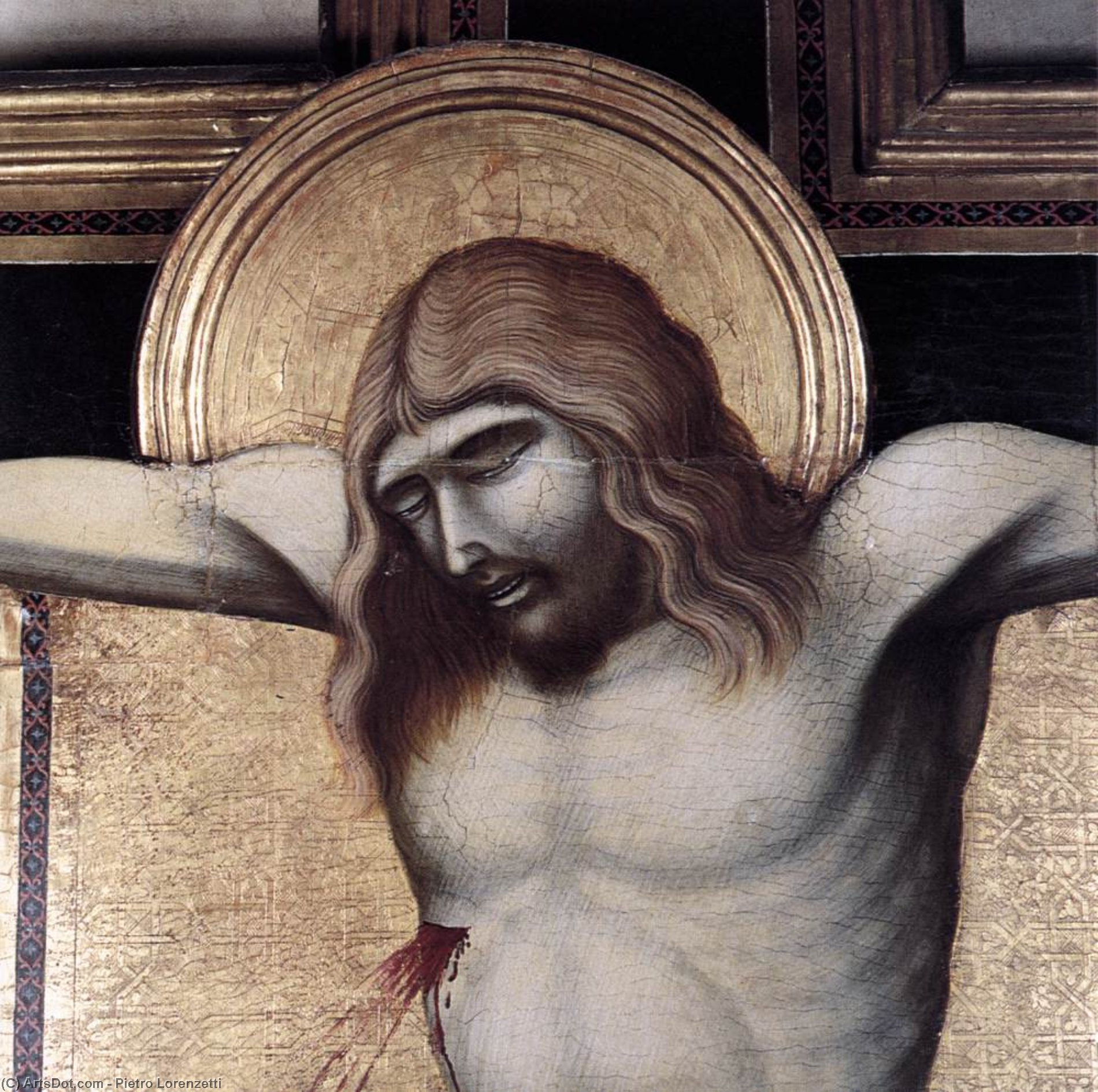 Wikioo.org - The Encyclopedia of Fine Arts - Painting, Artwork by Pietro Lorenzetti - Crucifix (detail)