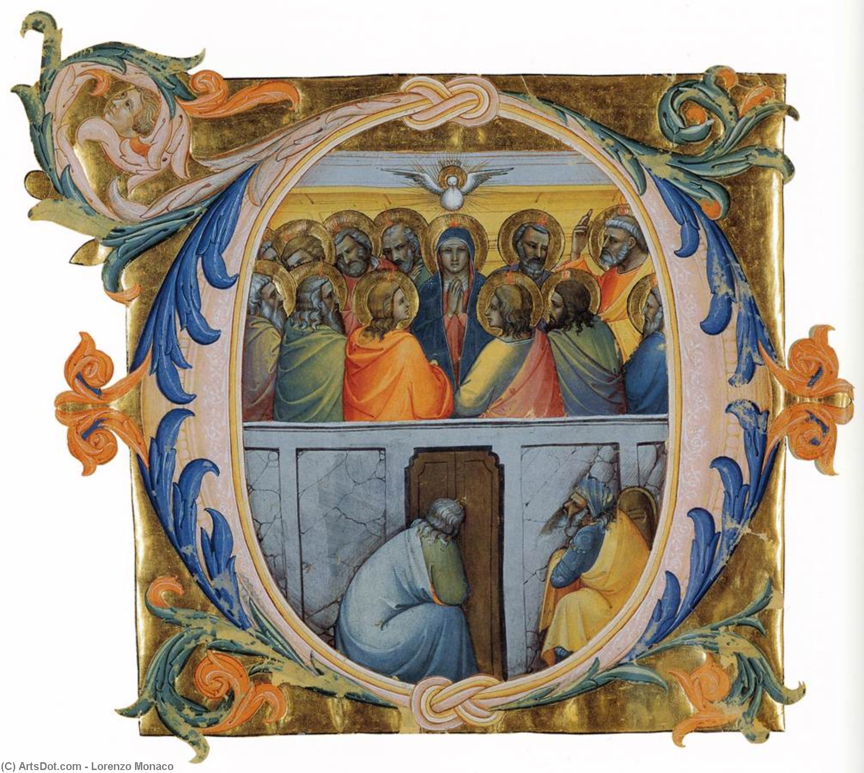 Wikioo.org - The Encyclopedia of Fine Arts - Painting, Artwork by Lorenzo Monaco - Antiphonary (Cod. Cor. 1, folio 111v)