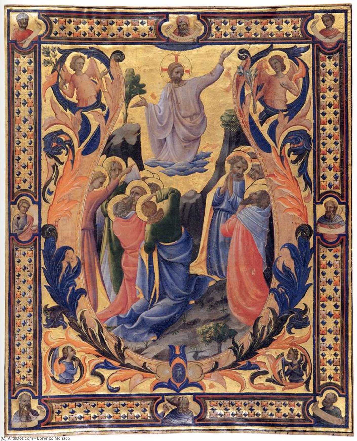 WikiOO.org - Encyclopedia of Fine Arts - Maleri, Artwork Lorenzo Monaco - Antiphonary (Cod. Cor. 3, folio 59)