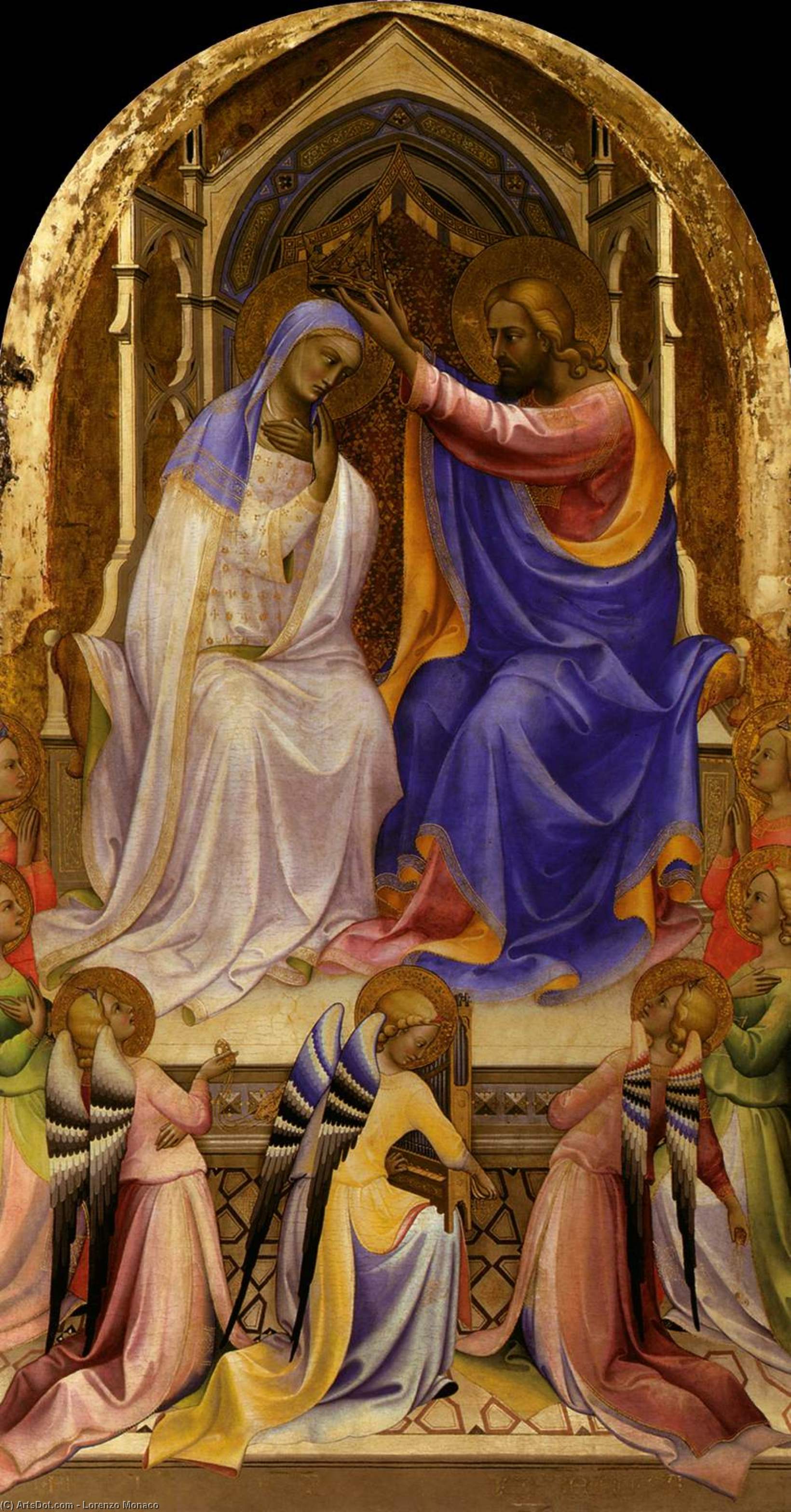 WikiOO.org - אנציקלופדיה לאמנויות יפות - ציור, יצירות אמנות Lorenzo Monaco - Coronation of the Virgin