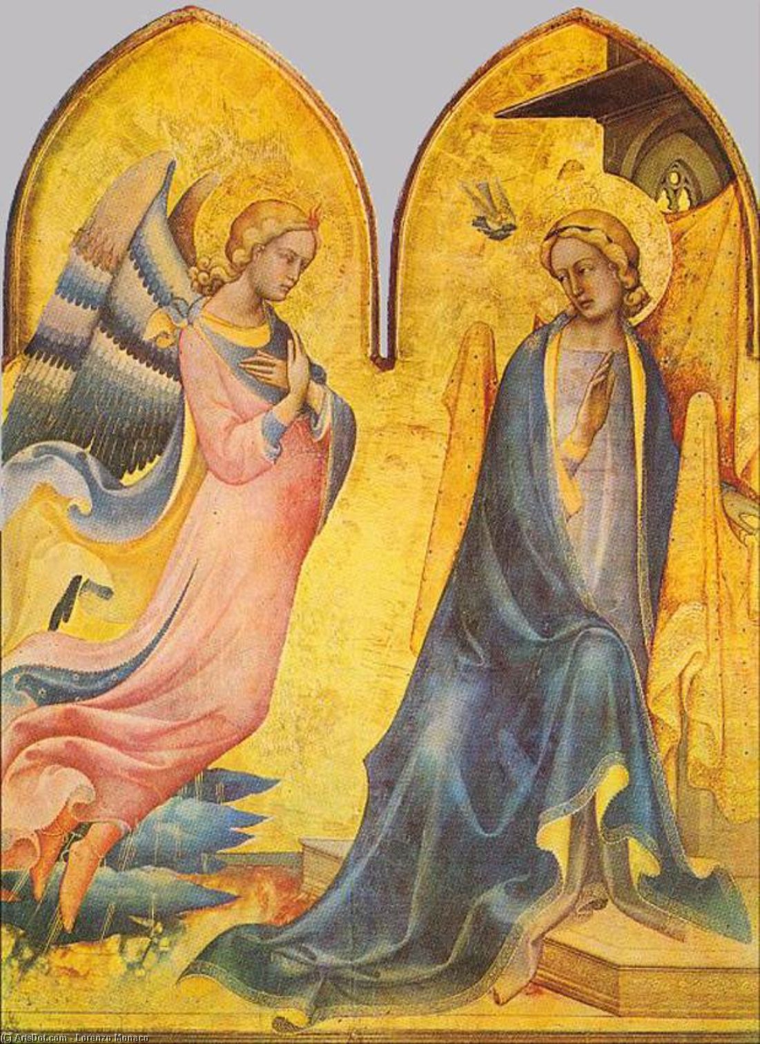Wikioo.org - สารานุกรมวิจิตรศิลป์ - จิตรกรรม Lorenzo Monaco - The Annunciation