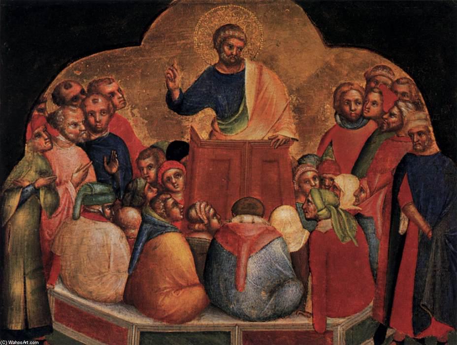 WikiOO.org - Enciklopedija dailės - Tapyba, meno kuriniai Lorenzo Veneziano - Apostle Peter Preaching