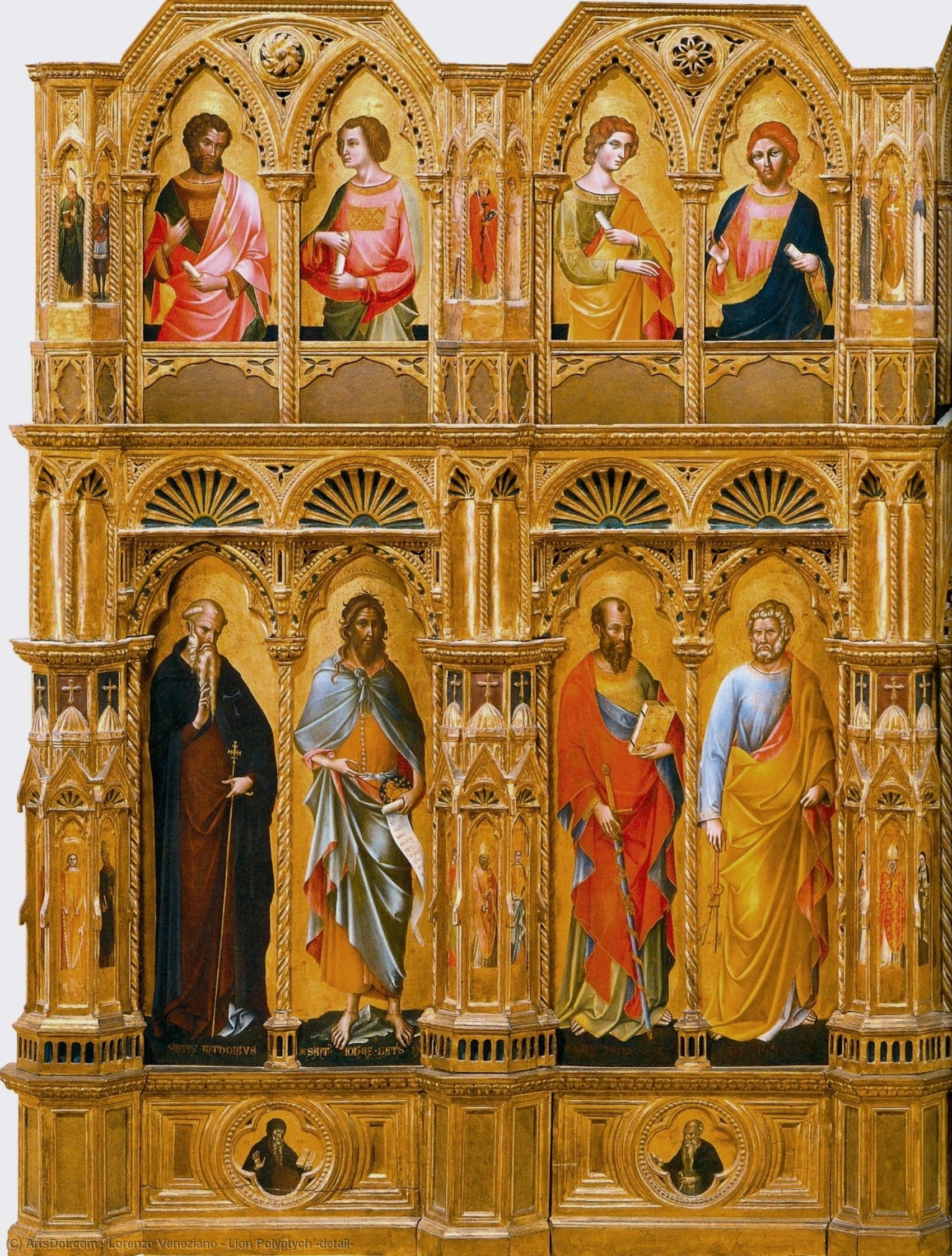Wikioo.org - The Encyclopedia of Fine Arts - Painting, Artwork by Lorenzo Veneziano - Lion Polyptych (detail)