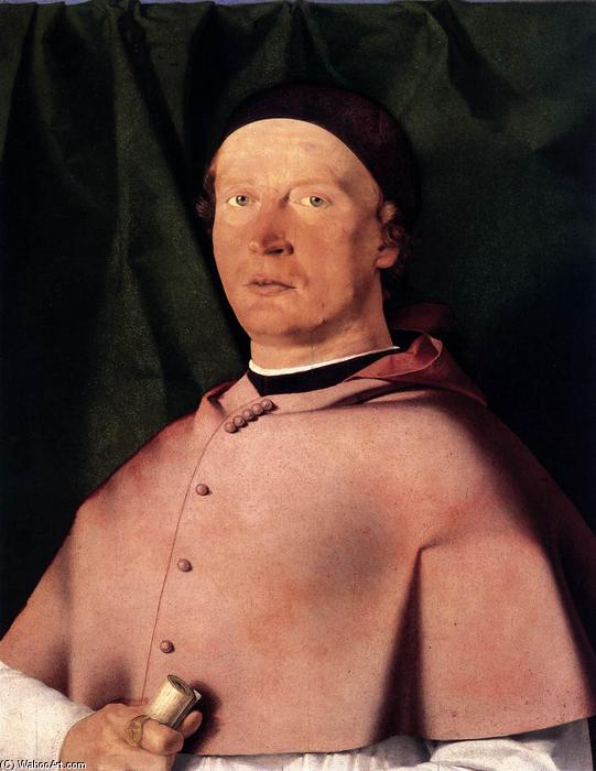 Wikioo.org - The Encyclopedia of Fine Arts - Painting, Artwork by Lorenzo Lotto - Bishop Bernardo de' Rossi