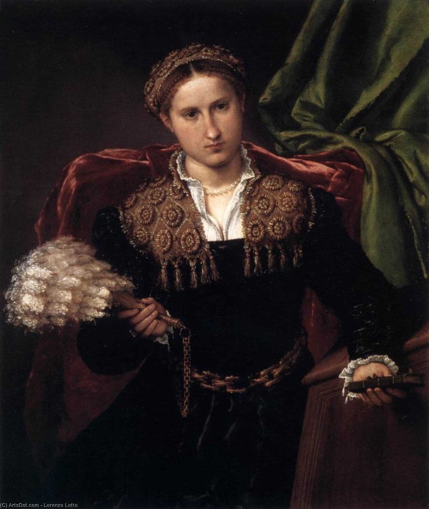 Wikioo.org - The Encyclopedia of Fine Arts - Painting, Artwork by Lorenzo Lotto - Portrait of Laura da Pola