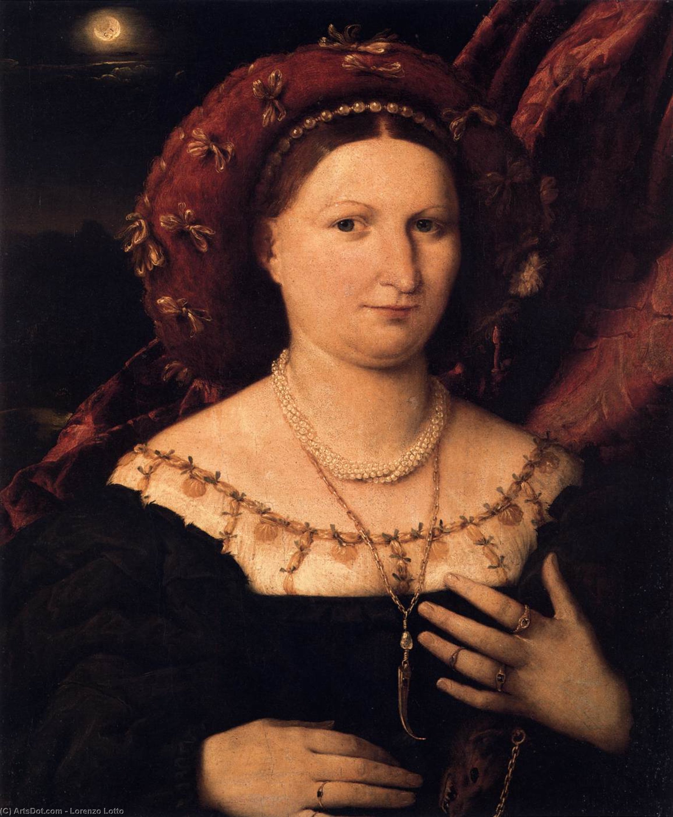Wikioo.org - The Encyclopedia of Fine Arts - Painting, Artwork by Lorenzo Lotto - Portrait of Lucina Brembati