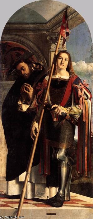 Wikioo.org - สารานุกรมวิจิตรศิลป์ - จิตรกรรม Lorenzo Lotto - Recanati Polyptych: Sts Peter Martyr and Vitus