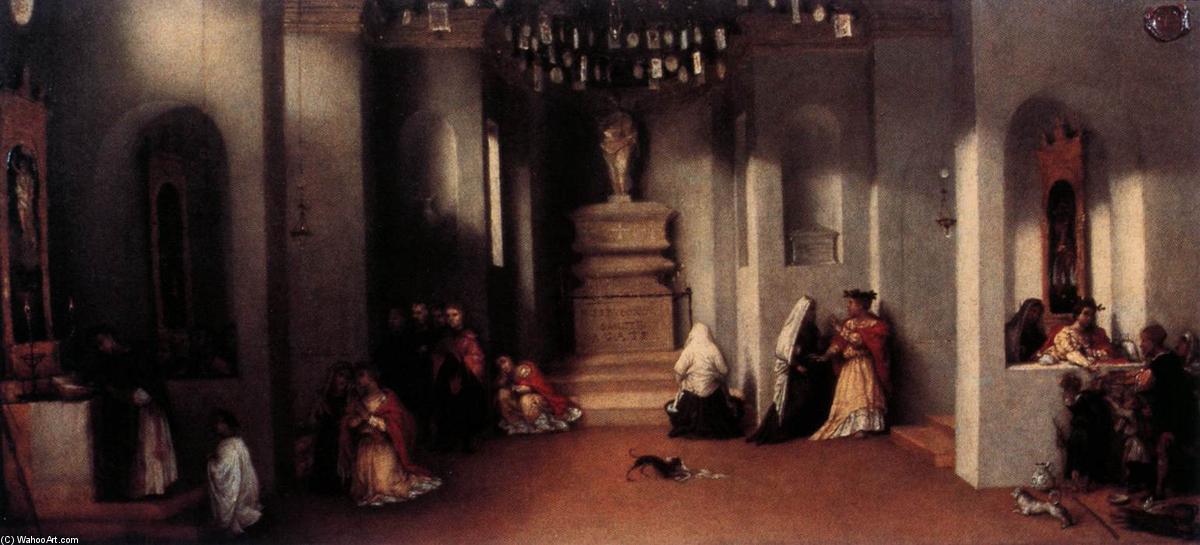 Wikioo.org - สารานุกรมวิจิตรศิลป์ - จิตรกรรม Lorenzo Lotto - St Lucy at the Tomb of St Agatha