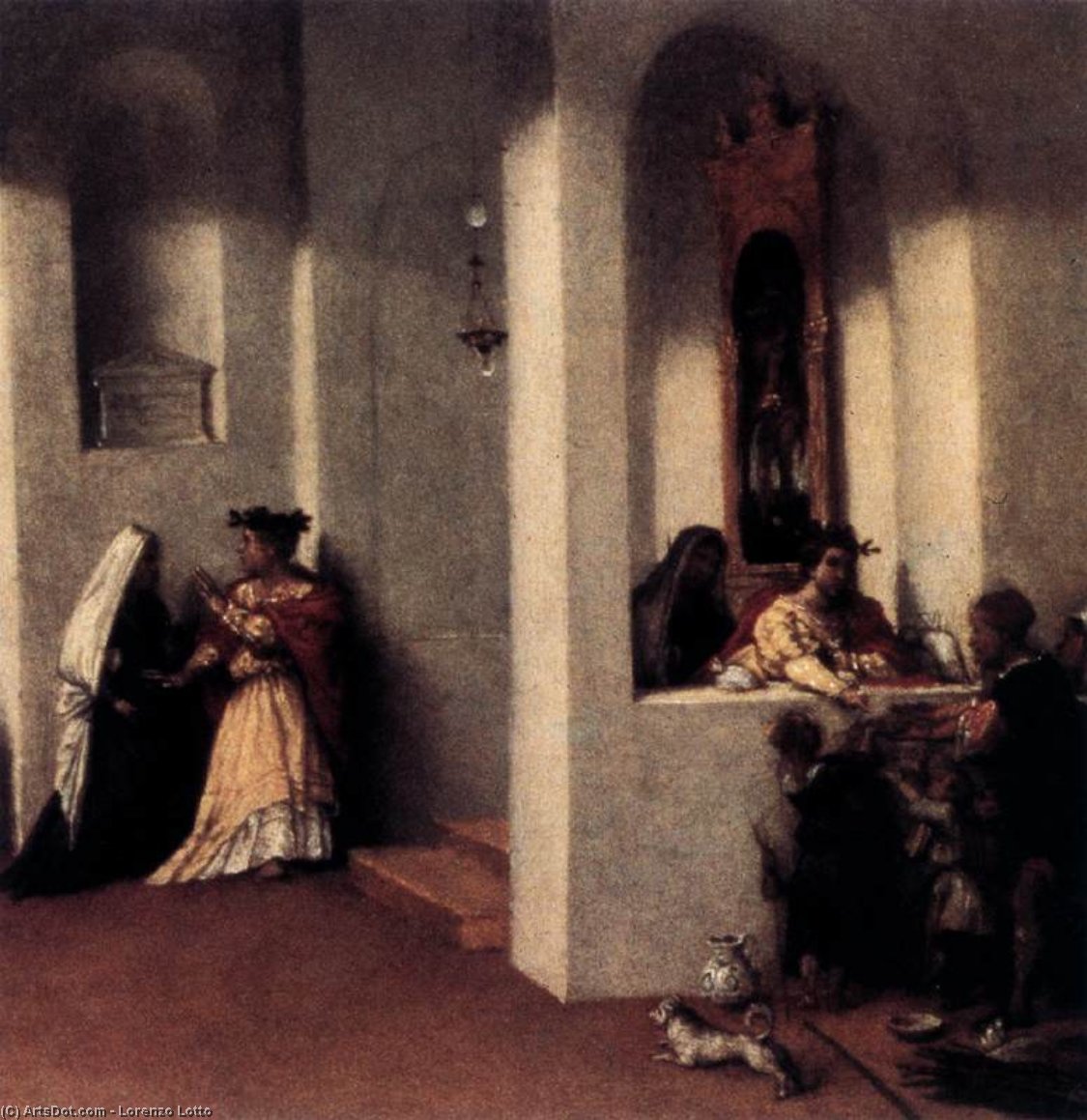 WikiOO.org - Enciklopedija likovnih umjetnosti - Slikarstvo, umjetnička djela Lorenzo Lotto - St Lucy at the Tomb of St Agatha (detail)