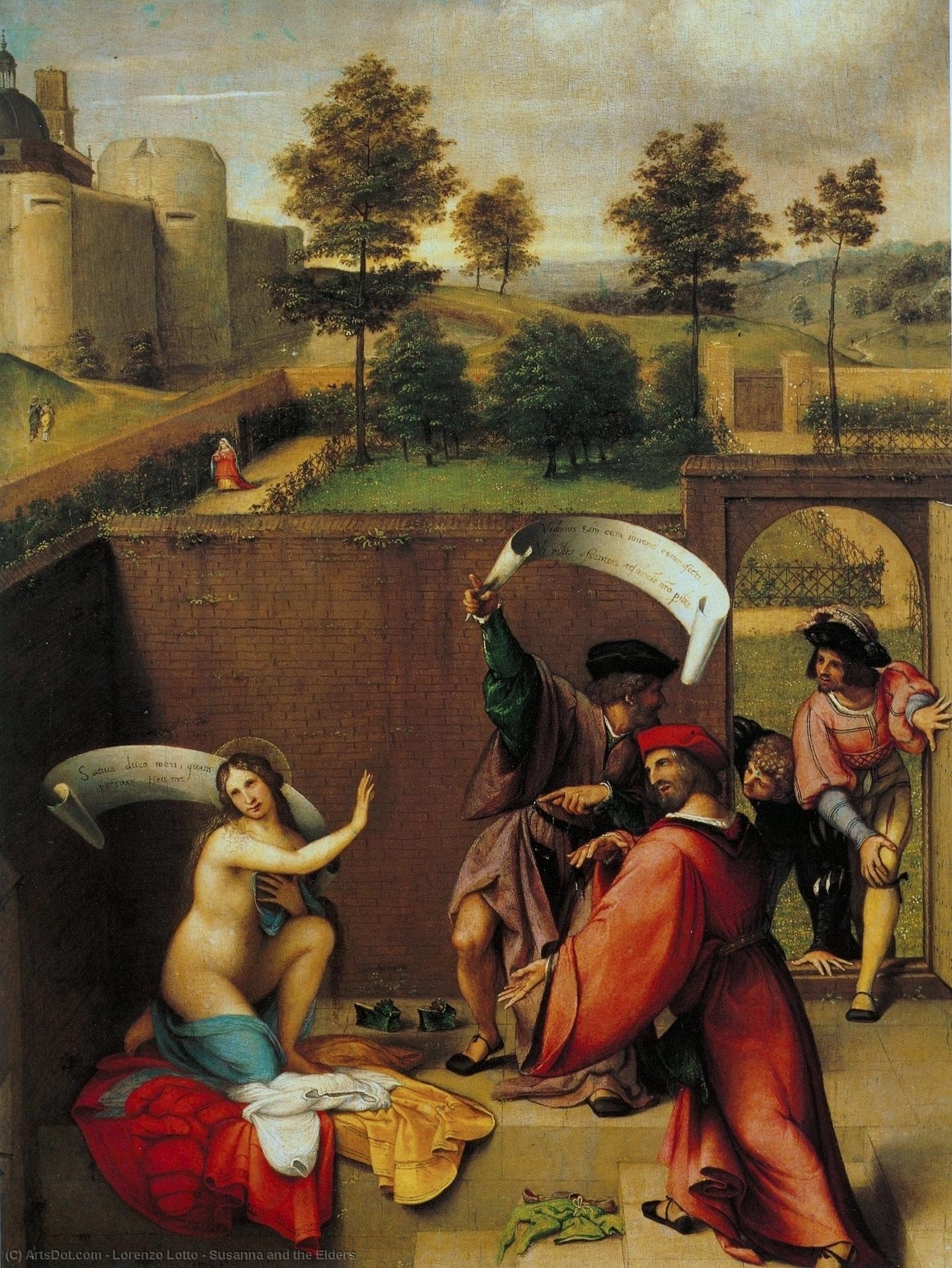 Wikioo.org - The Encyclopedia of Fine Arts - Painting, Artwork by Lorenzo Lotto - Susanna and the Elders