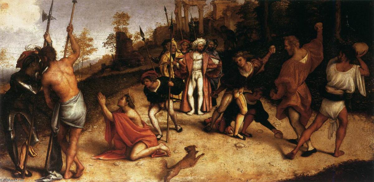 WikiOO.org - 百科事典 - 絵画、アートワーク Lorenzo Lotto - ザー 殉死 の セント スティーブン