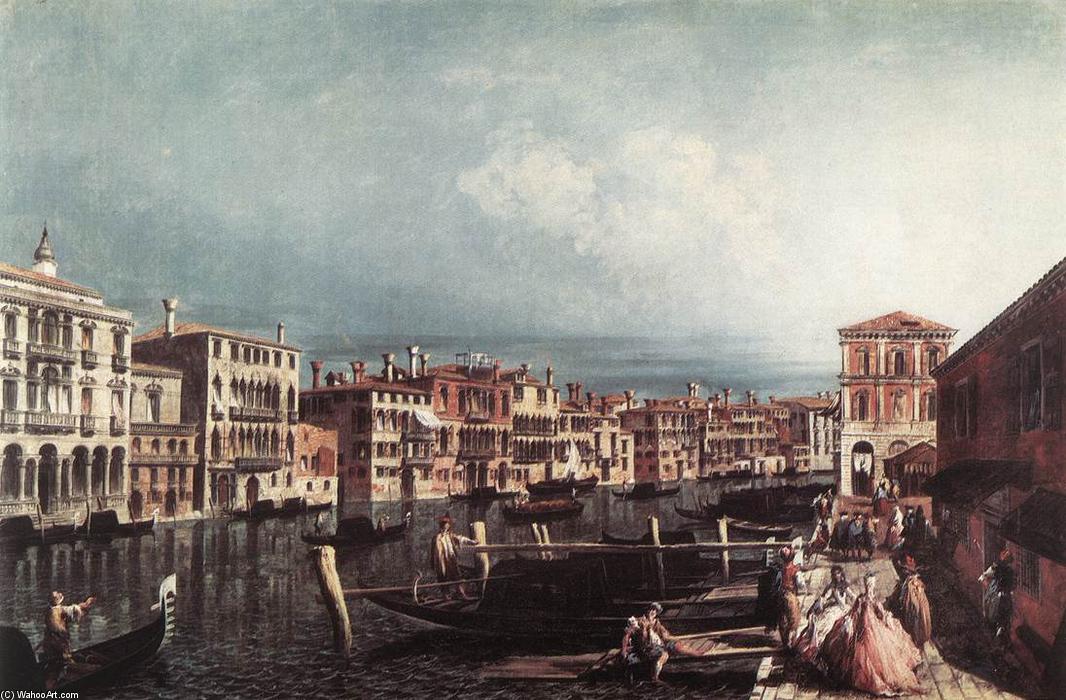 WikiOO.org - Enciclopédia das Belas Artes - Pintura, Arte por Michele Marieschi - The Grand Canal at San Geremia