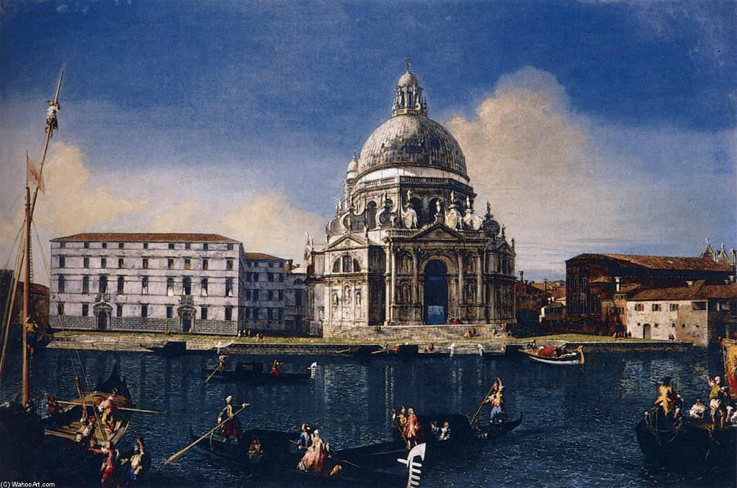 Wikioo.org – La Enciclopedia de las Bellas Artes - Pintura, Obras de arte de Michele Marieschi - El Gran Canal con Santa Maria della Salute