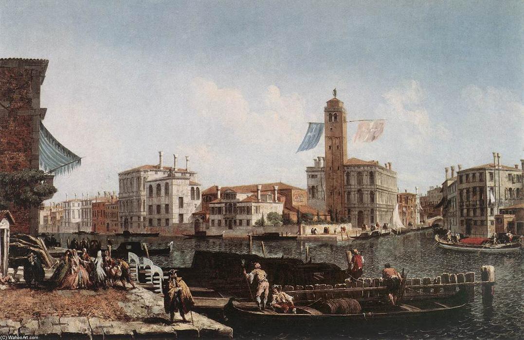 Wikioo.org - The Encyclopedia of Fine Arts - Painting, Artwork by Michele Marieschi - The Grand Canal with the Fishmarket