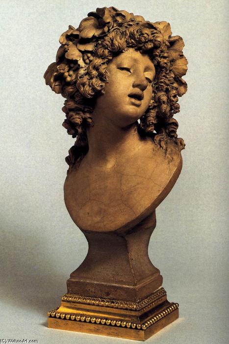 WikiOO.org - Encyclopedia of Fine Arts - Lukisan, Artwork Joseph Charles Marin - Head of a Bacchante