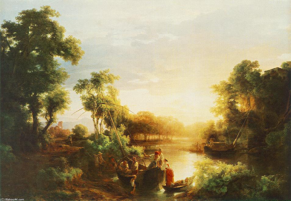 Wikioo.org - The Encyclopedia of Fine Arts - Painting, Artwork by Karoly Marko The Elder - Fishermen