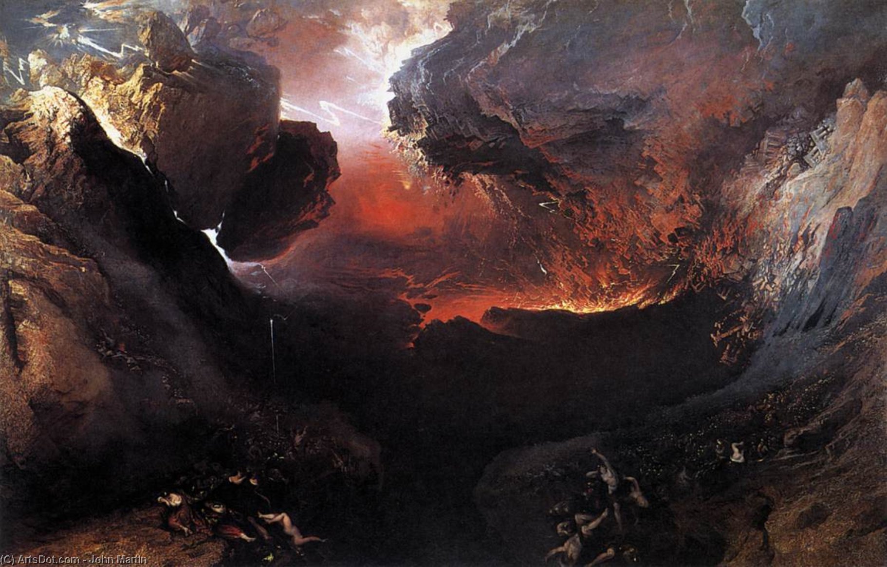 Wikioo.org - The Encyclopedia of Fine Arts - Painting, Artwork by John Martin - Great Day of His Wrath