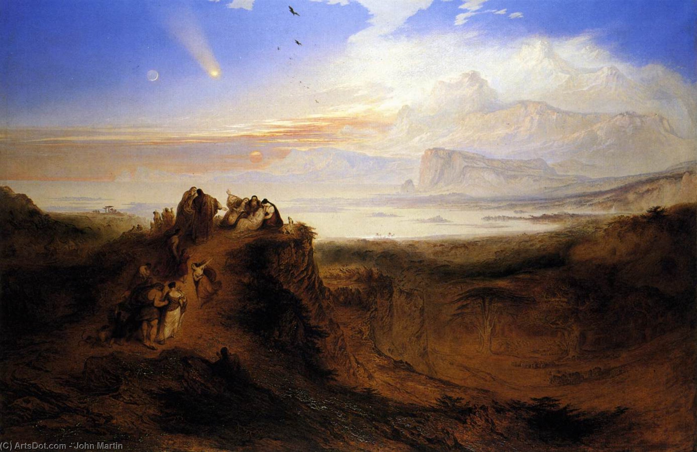 Wikioo.org - The Encyclopedia of Fine Arts - Painting, Artwork by John Martin - The Eve of the Deluge