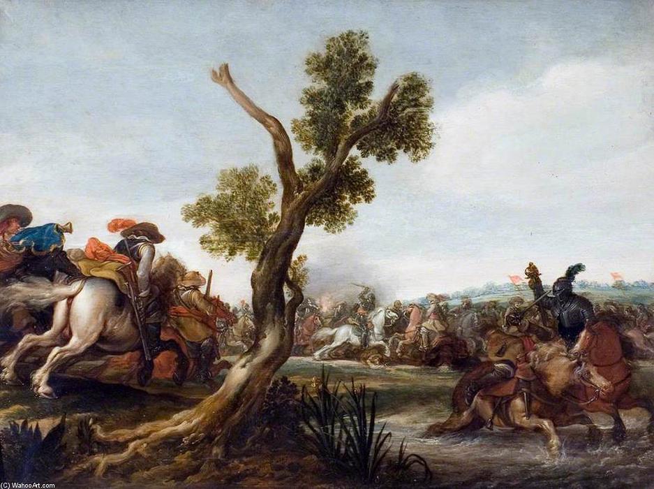 Wikioo.org - The Encyclopedia of Fine Arts - Painting, Artwork by Jan The Younger Martszen - Battle Scene