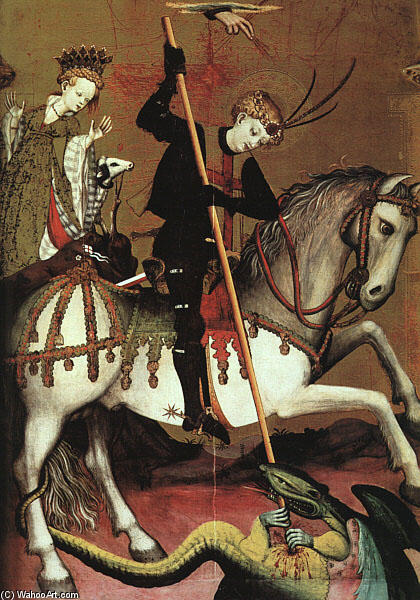 WikiOO.org - אנציקלופדיה לאמנויות יפות - ציור, יצירות אמנות Andrés Marzal De Sax - Retable of St George (detail)