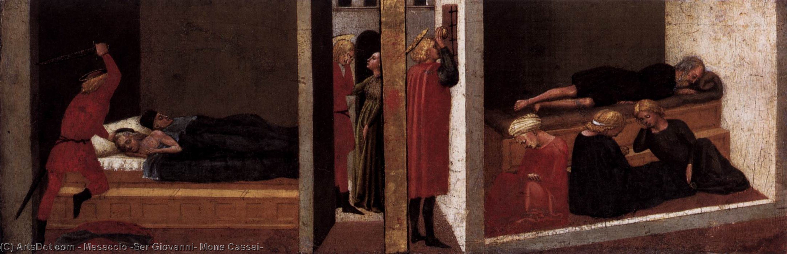 WikiOO.org - Encyclopedia of Fine Arts - Maalaus, taideteos Masaccio (Ser Giovanni, Mone Cassai) - Predella panel from the Pisa Altar