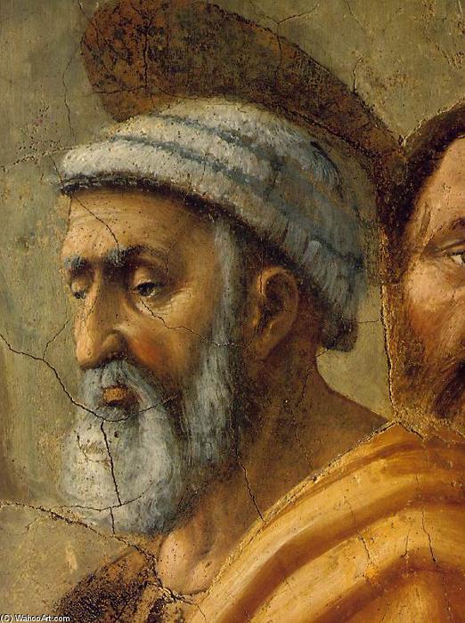 Wikioo.org – L'Encyclopédie des Beaux Arts - Peinture, Oeuvre de Masaccio (Ser Giovanni, Mone Cassai) - La distribution de l aumône et la Mort d Ananie (détail)