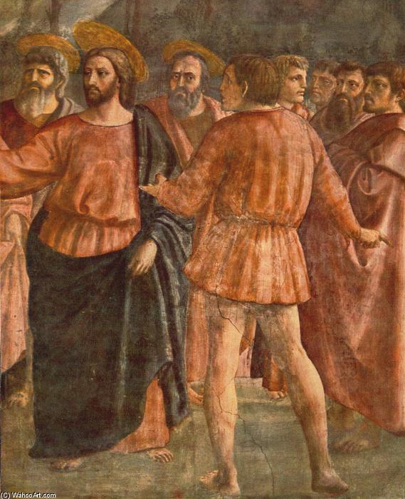 Wikioo.org - Die Enzyklopädie bildender Kunst - Malerei, Kunstwerk von Masaccio (Ser Giovanni, Mone Cassai) - tribut geld Ausschnitt