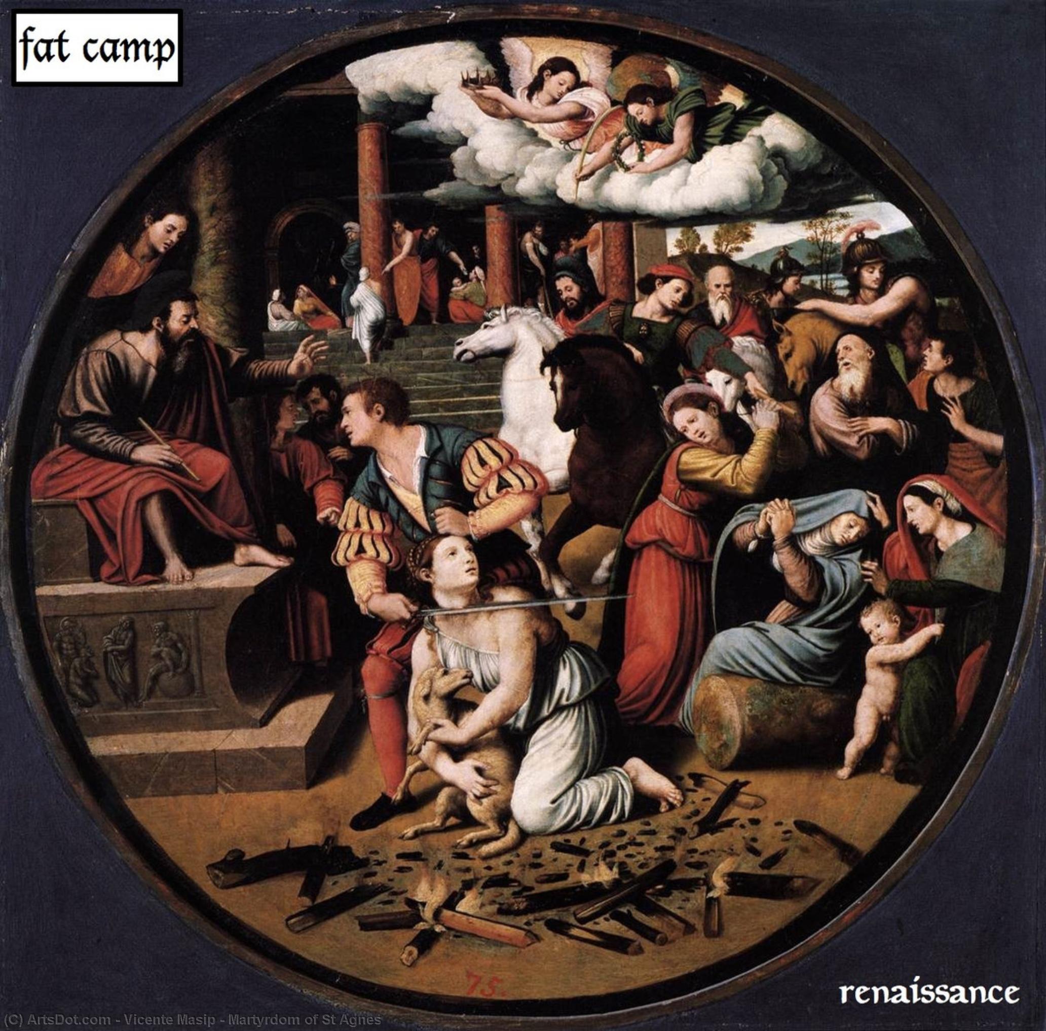 Wikioo.org - Bách khoa toàn thư về mỹ thuật - Vẽ tranh, Tác phẩm nghệ thuật Vicente Masip - Martyrdom of St Agnes