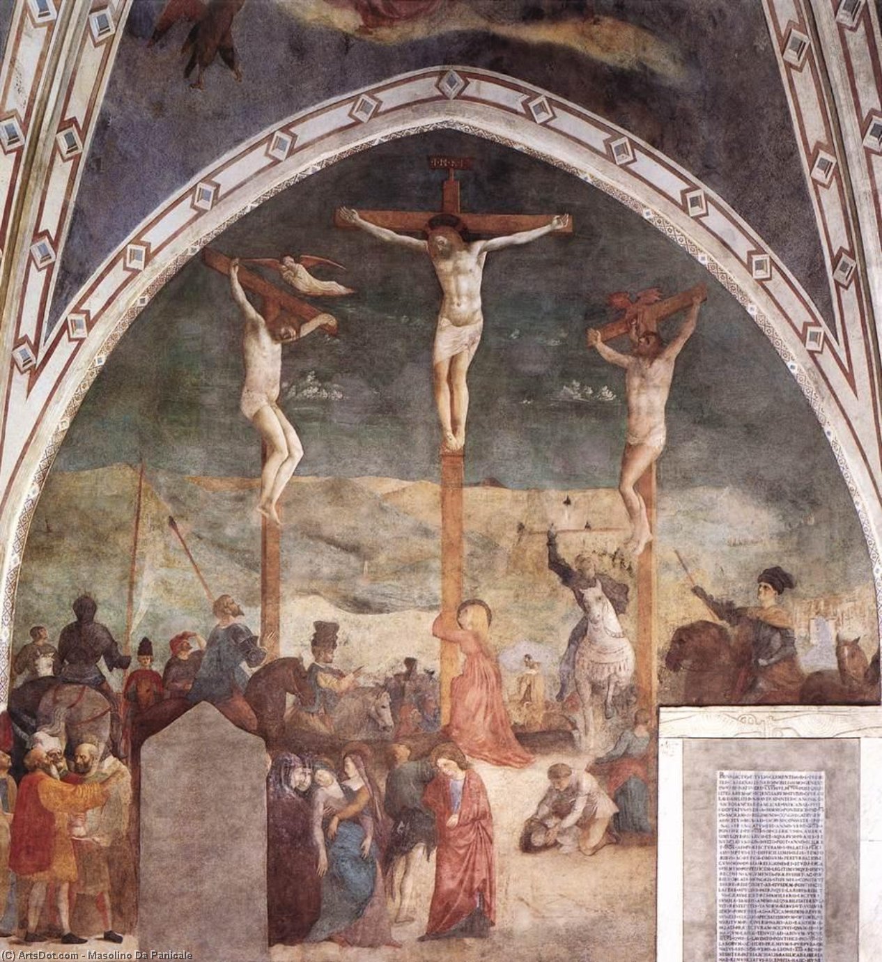 Wikioo.org - The Encyclopedia of Fine Arts - Painting, Artwork by Masolino Da Panicale - Crucifixion