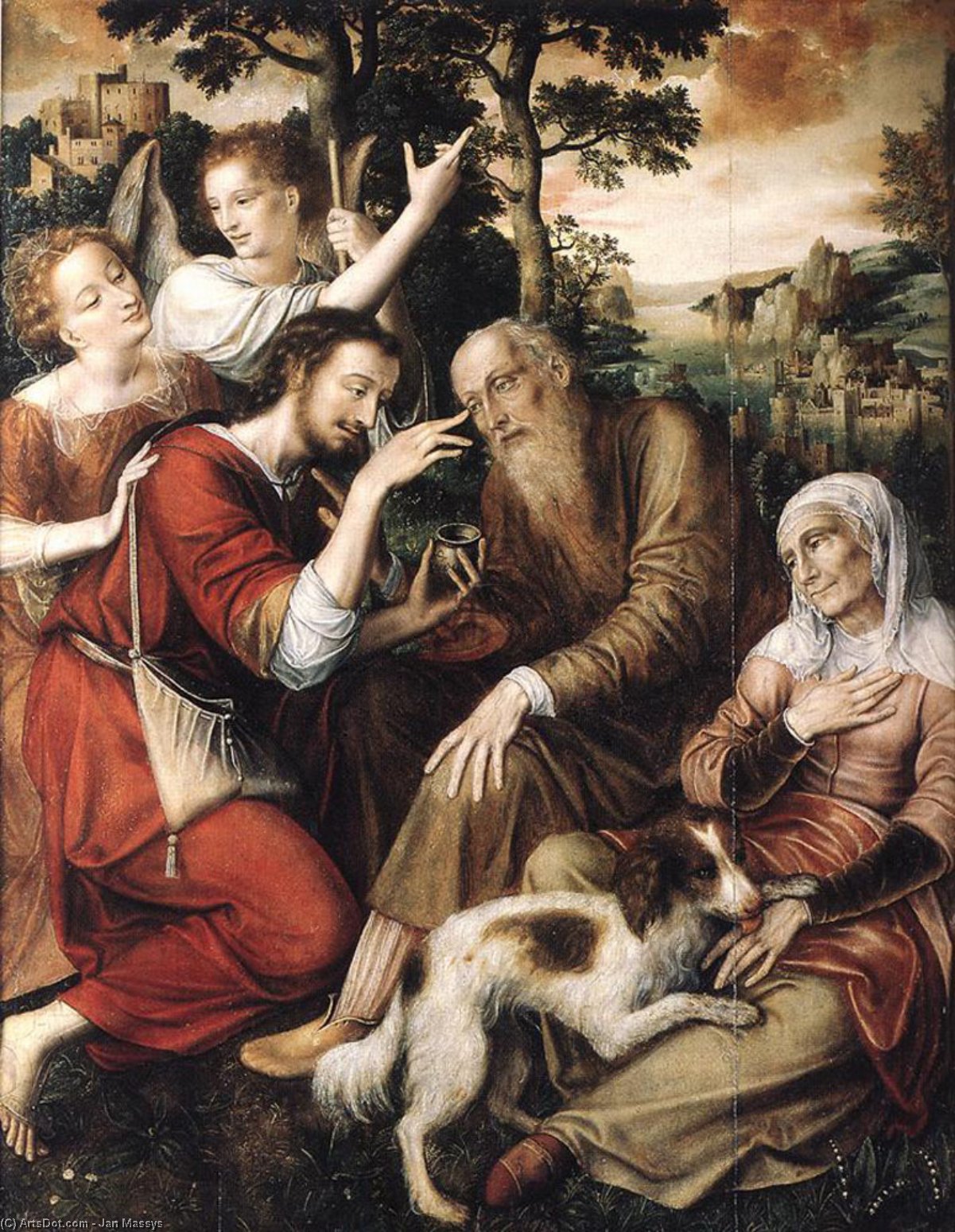 Wikioo.org - The Encyclopedia of Fine Arts - Painting, Artwork by Jan Massys - The Healing of Tobit