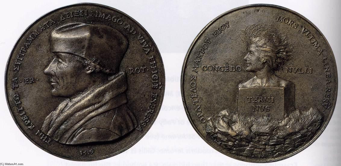 WikiOO.org - 백과 사전 - 회화, 삽화 Quentin Massys - Portrait Medal of Erasmus