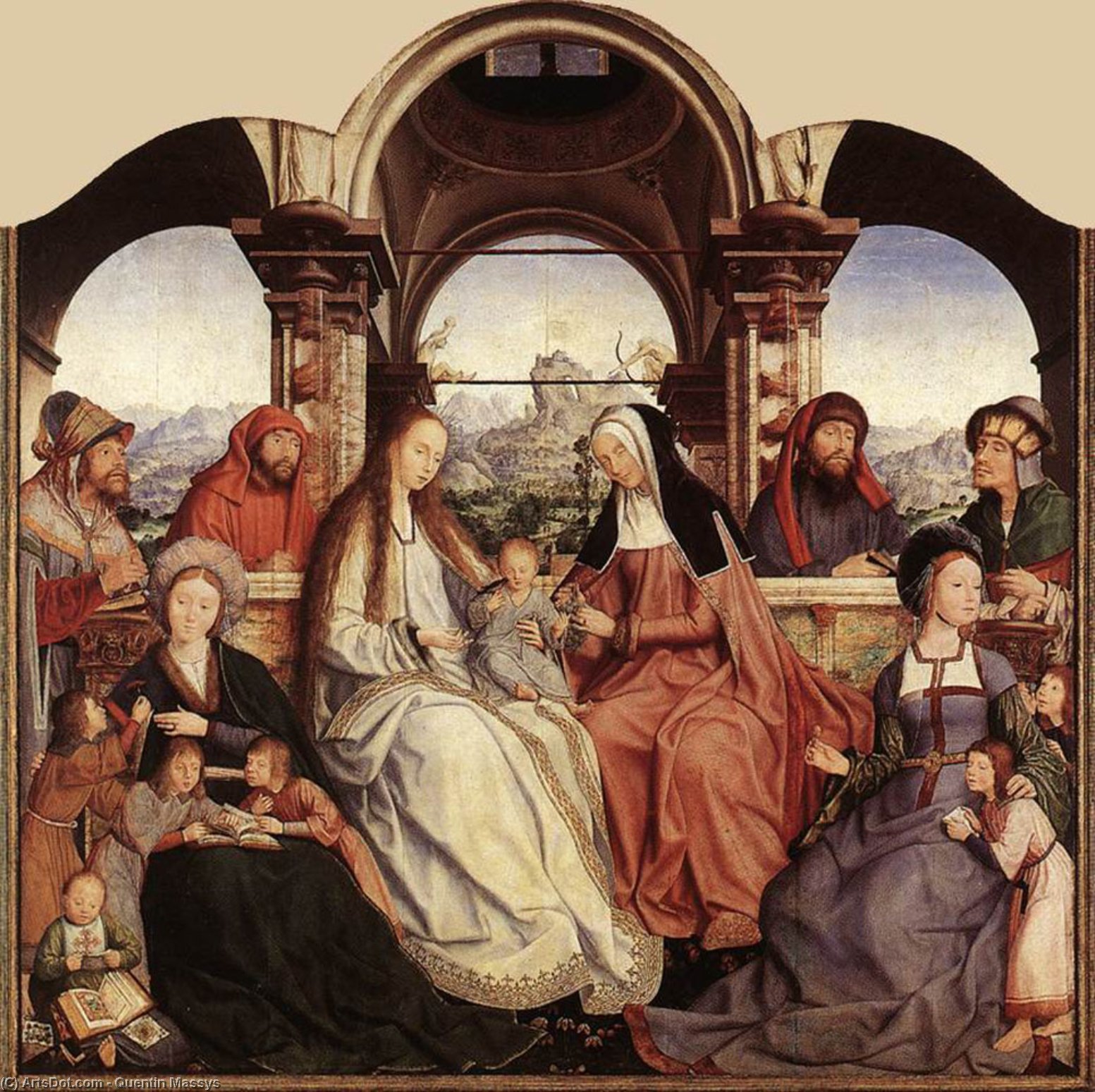 Wikioo.org - The Encyclopedia of Fine Arts - Painting, Artwork by Quentin Massys - St Anne Altarpiece (central panel)