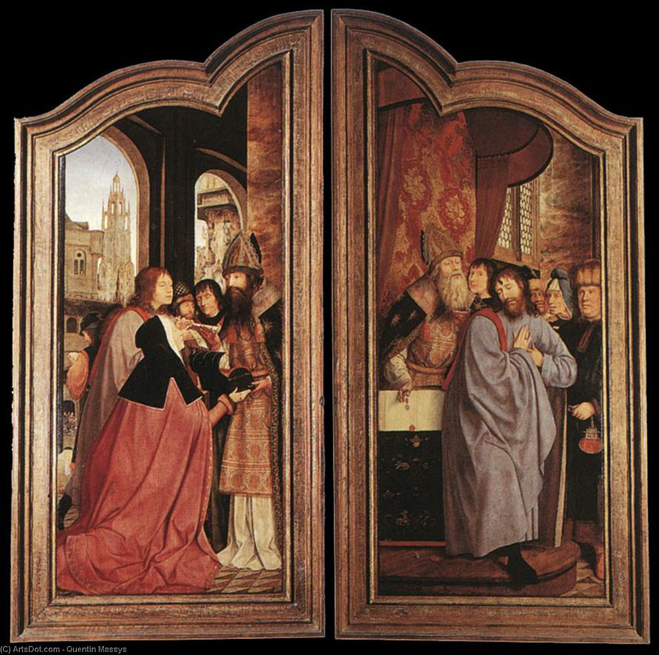 Wikioo.org - The Encyclopedia of Fine Arts - Painting, Artwork by Quentin Massys - St Anne Altarpiece (closed)