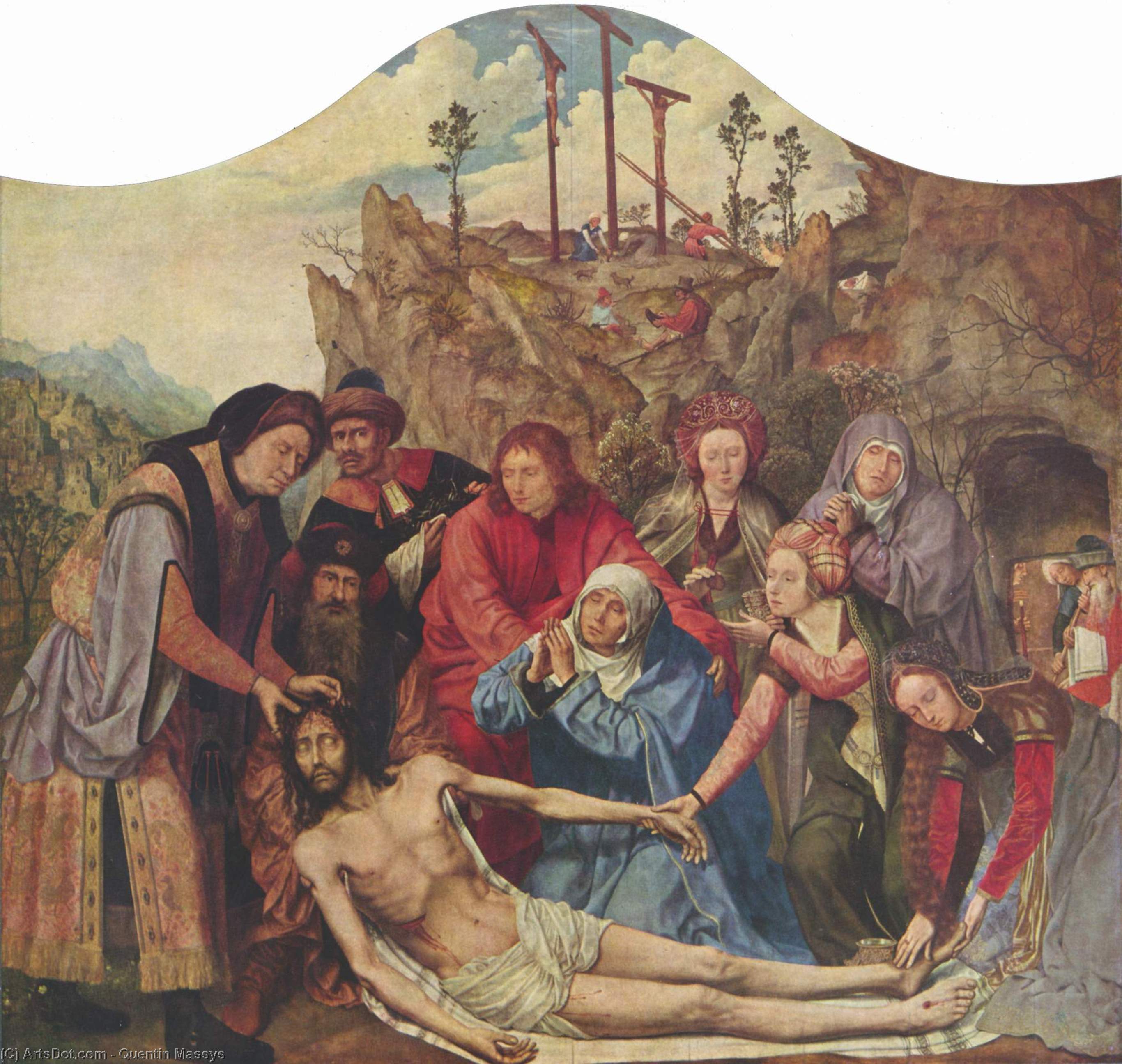 Wikioo.org – L'Enciclopedia delle Belle Arti - Pittura, Opere di Quentin Massys - St John Pala CENTRALE  pannello di