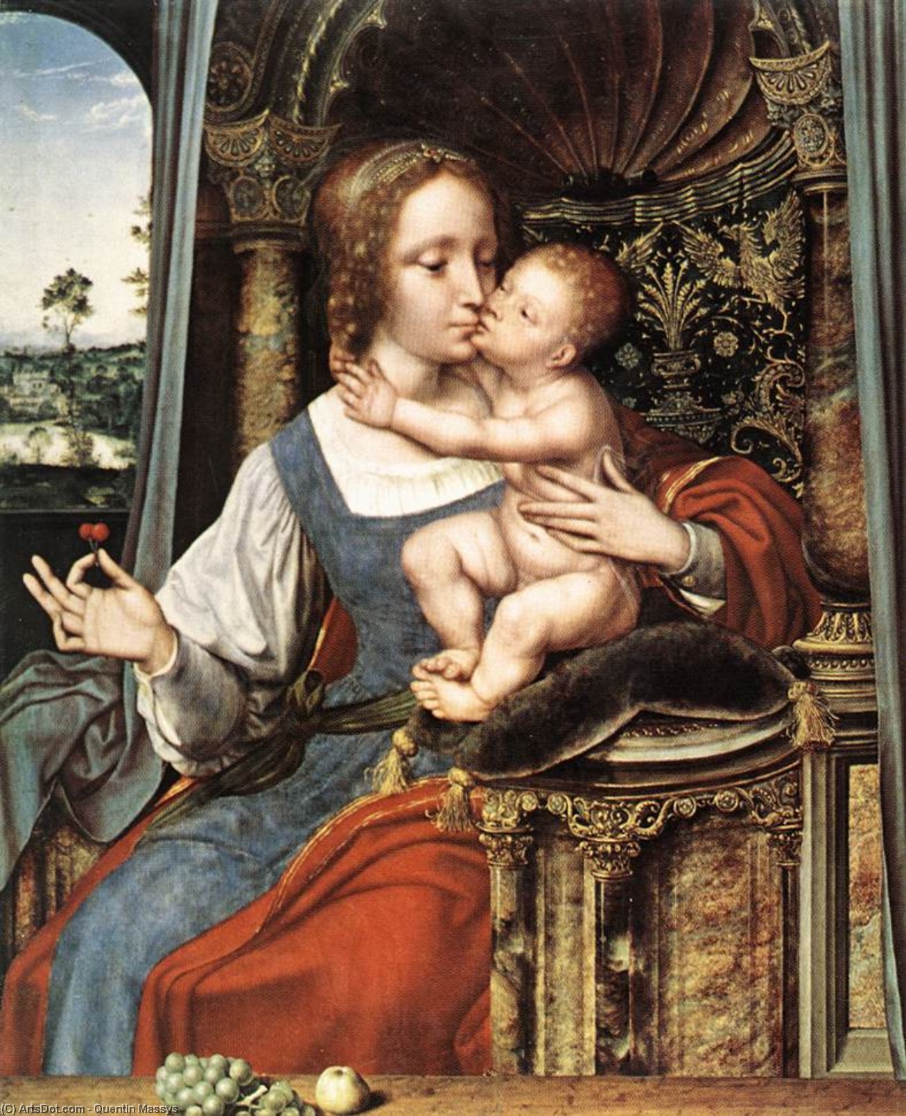 Wikioo.org - The Encyclopedia of Fine Arts - Painting, Artwork by Quentin Massys - Virgin and Child