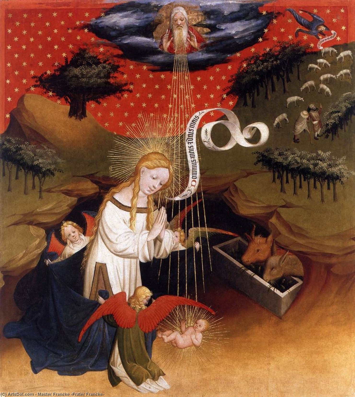 Wikioo.org - สารานุกรมวิจิตรศิลป์ - จิตรกรรม Master Francke (Frater Francke) - Birth of Jesus
