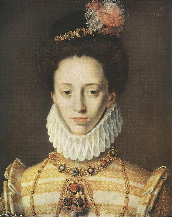 Wikioo.org - The Encyclopedia of Fine Arts - Painting, Artwork by Master Of Ac Monogram - Portrait of a Princess of Jülich, Cleve and Berg