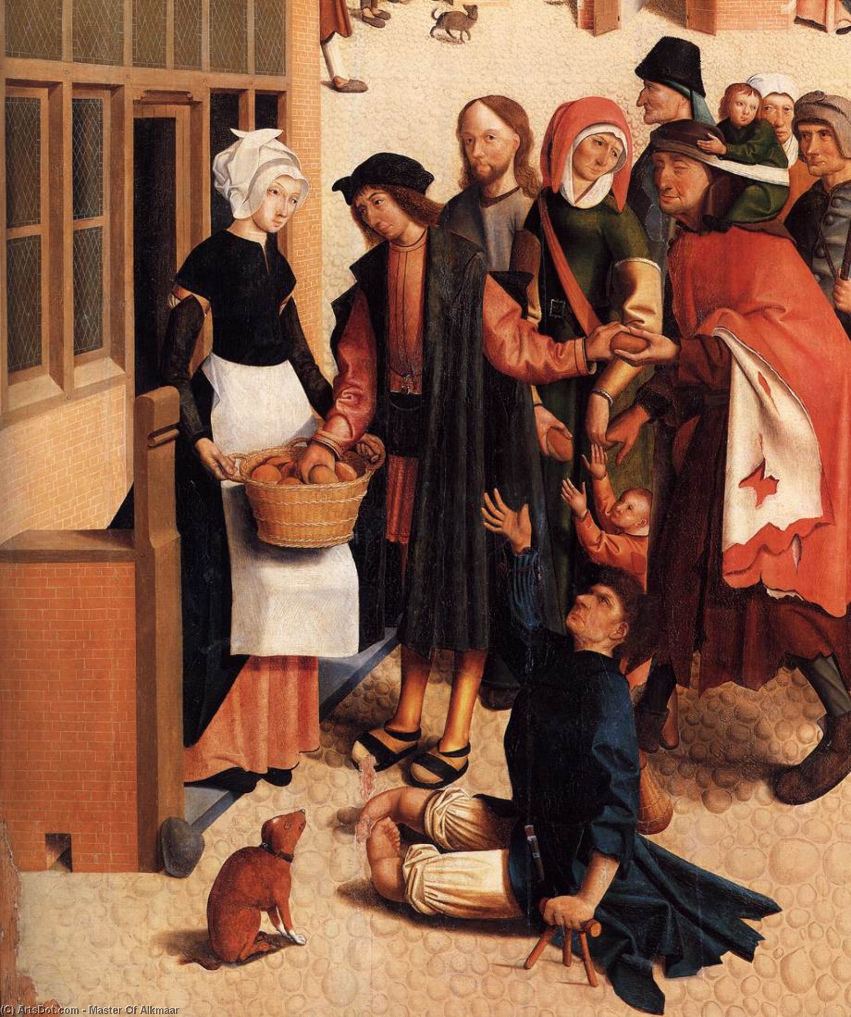 Wikioo.org - The Encyclopedia of Fine Arts - Painting, Artwork by Master Of Alkmaar - The Seven Works of Mercy (detail)