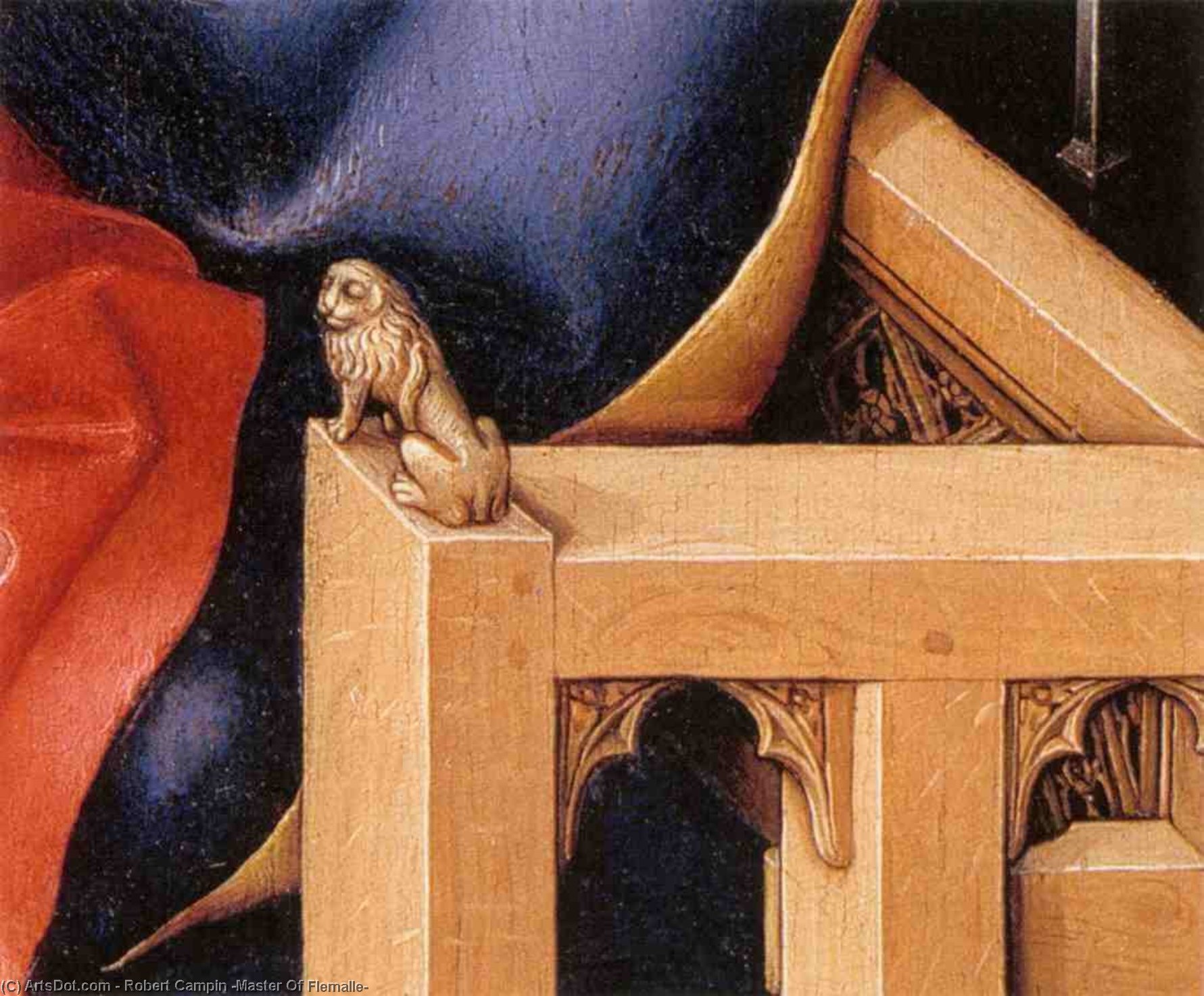 Wikioo.org - The Encyclopedia of Fine Arts - Painting, Artwork by Robert Campin (Master Of Flemalle) - Mérode Altarpiece (detail) (17)
