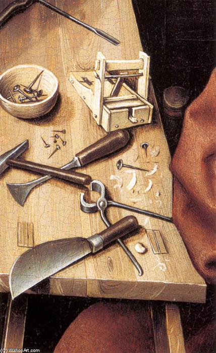 Wikioo.org - The Encyclopedia of Fine Arts - Painting, Artwork by Robert Campin (Master Of Flemalle) - Mérode Altarpiece (detail) (19)