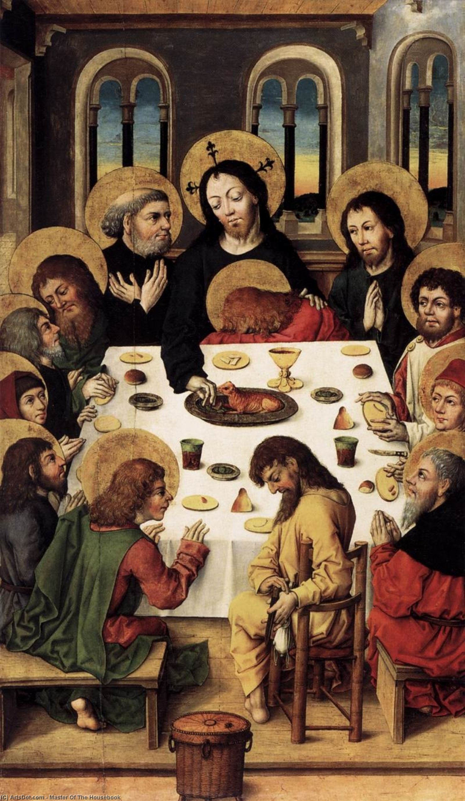 Wikioo.org - The Encyclopedia of Fine Arts - Painting, Artwork by Master Of The Housebook - The Last Supper