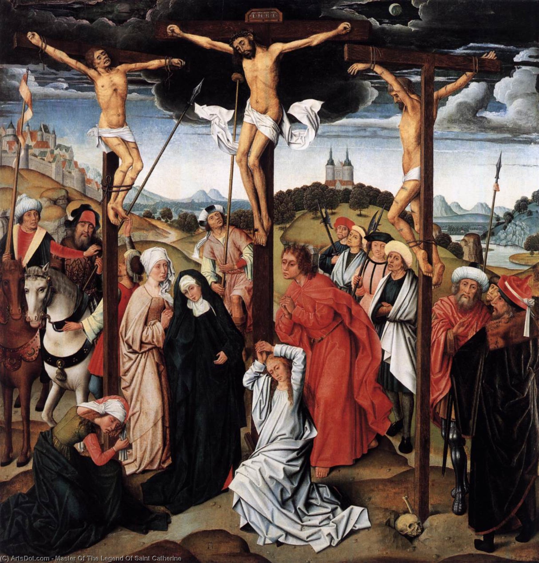 Wikioo.org - The Encyclopedia of Fine Arts - Painting, Artwork by Master Of The Legend Of Saint Catherine - Crucifixion of Christ